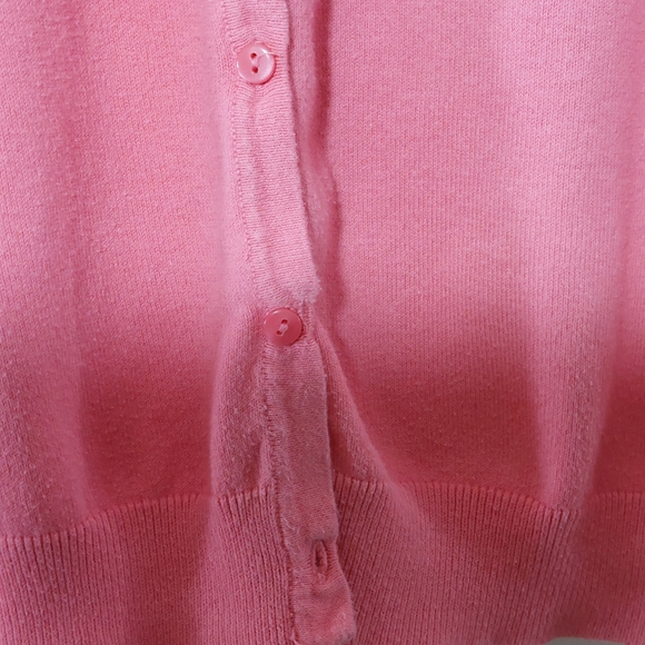 👚 Barbiecore-Inspired Bubble-Gum Pink Cardigan Sweater - Picture 6 of 8